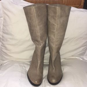Ralph Lauren genuine grey leather boots new